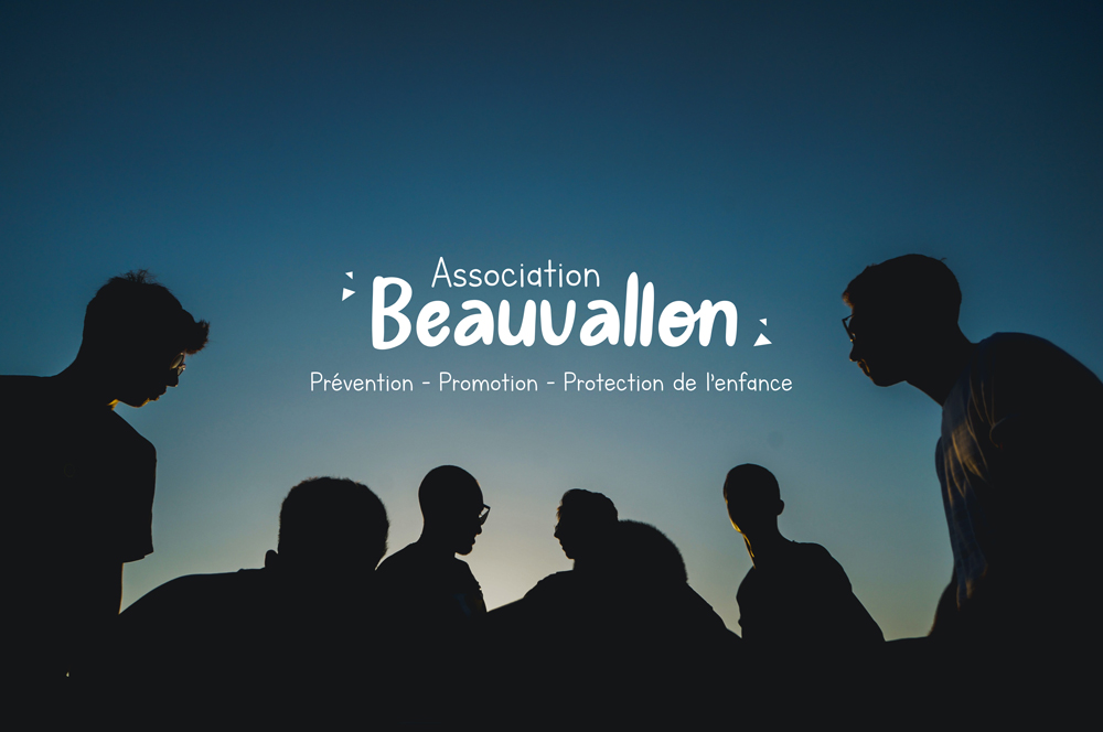jeunes couche de soleil + Logo Beauvallon